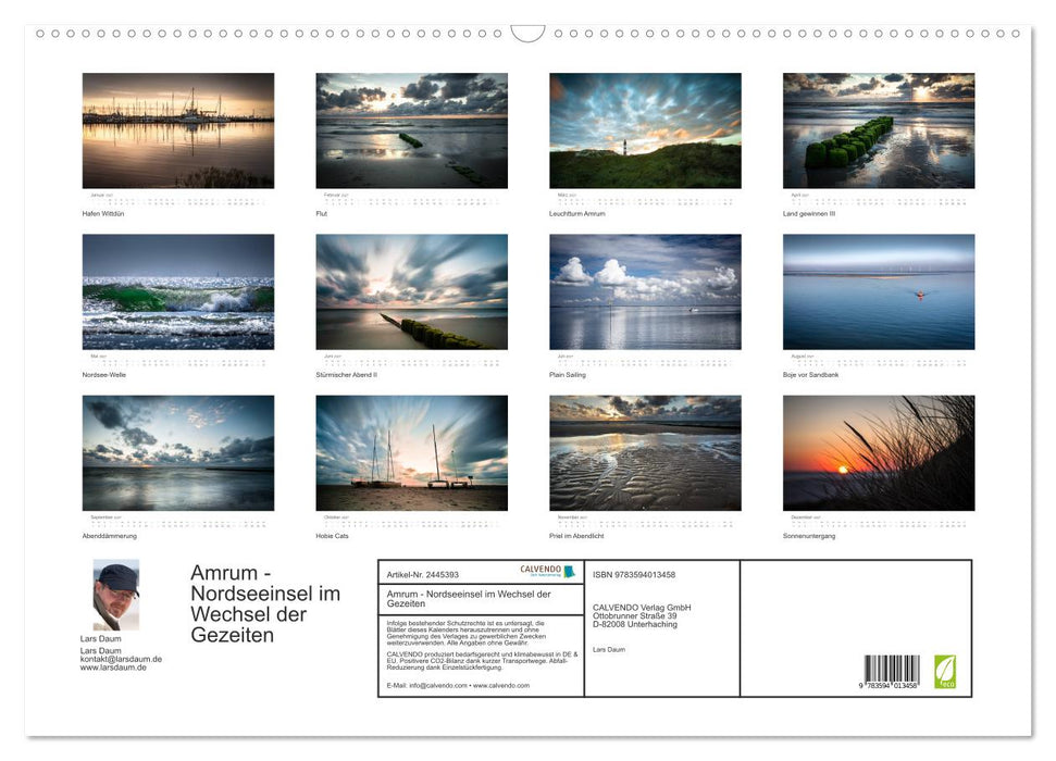 Amrum - Nordseeinsel im Wechsel der Gezeiten (CALVENDO Wandkalender 2027)