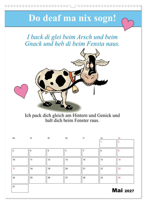 So a Schmarrn! Bairische Mundart (CALVENDO Wandkalender 2027)
