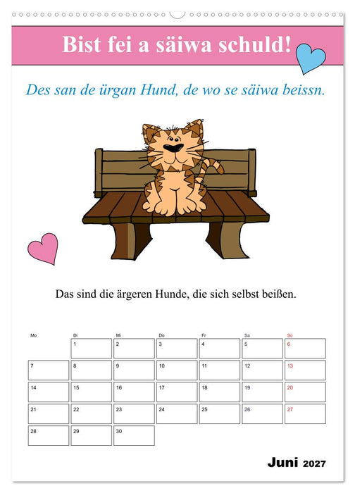 So a Schmarrn! Bairische Mundart (CALVENDO Wandkalender 2027)