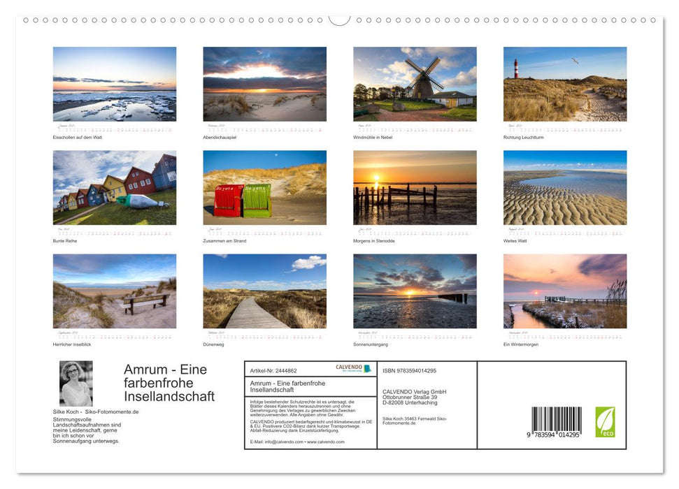 Amrum - Eine farbenfrohe Insellandschaft (CALVENDO Premium Wandkalender 2027)