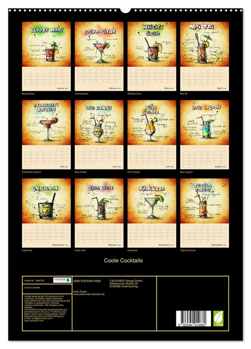 Coole Cocktails (CALVENDO Premium Wandkalender 2027)