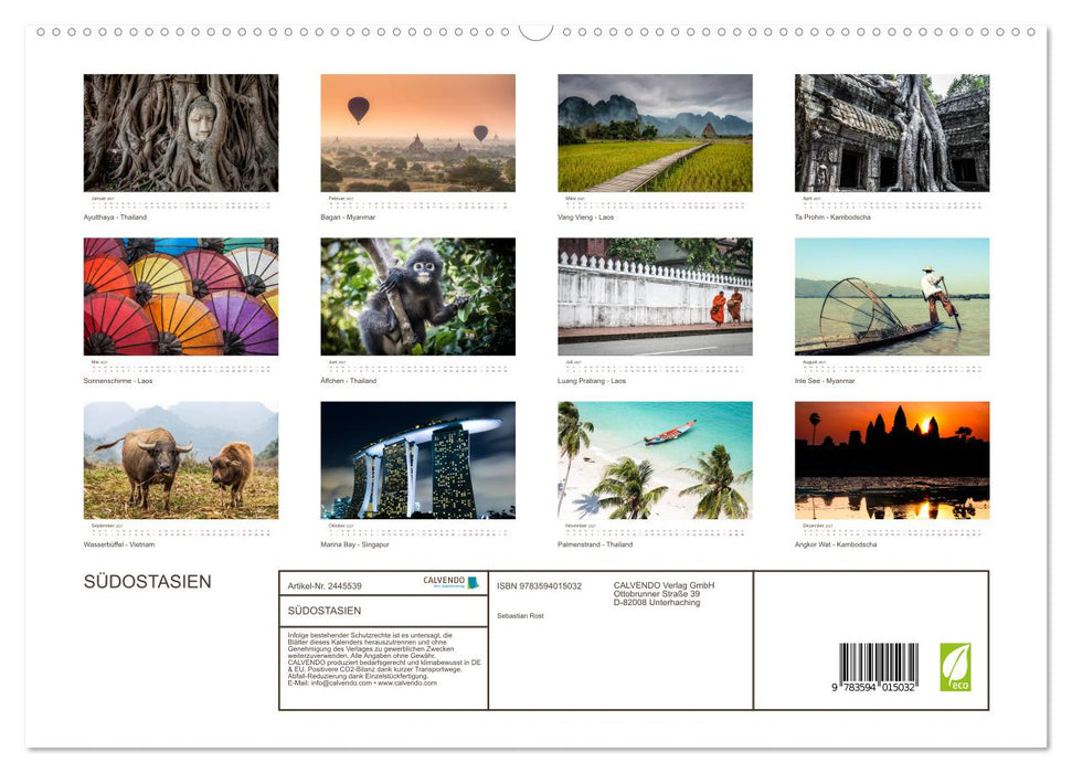 SÜDOSTASIEN (CALVENDO Premium Wandkalender 2027)
