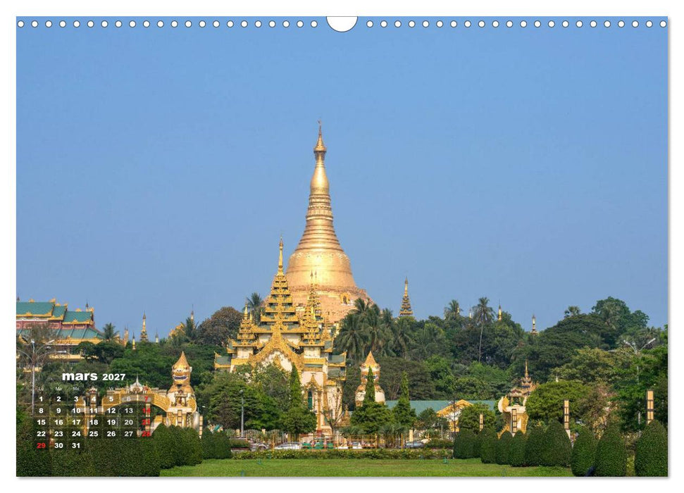 BIRMANIE MYANMAR (CALVENDO Calendrier mensuel 2027)