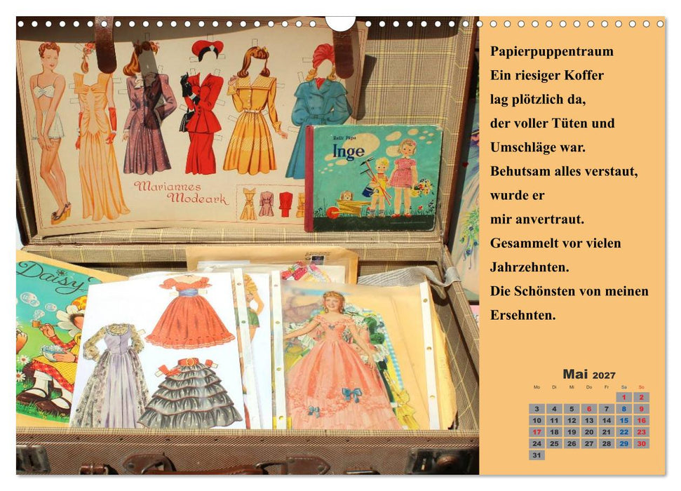 Papierpuppenpoesie (CALVENDO Wandkalender 2027)
