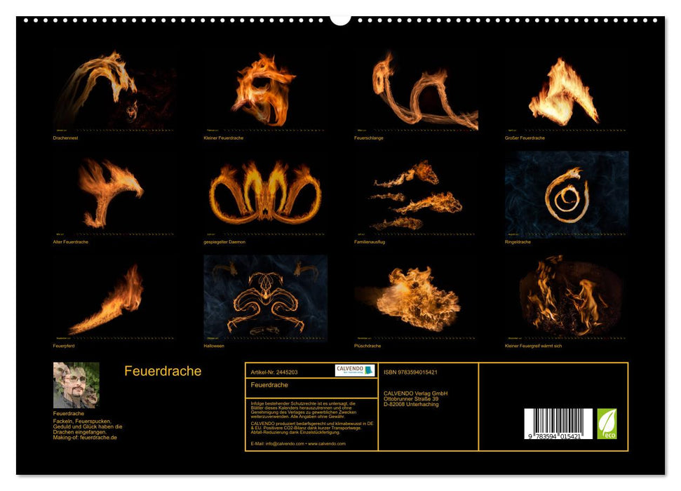 Feuerdrache (CALVENDO Premium Wandkalender 2027)