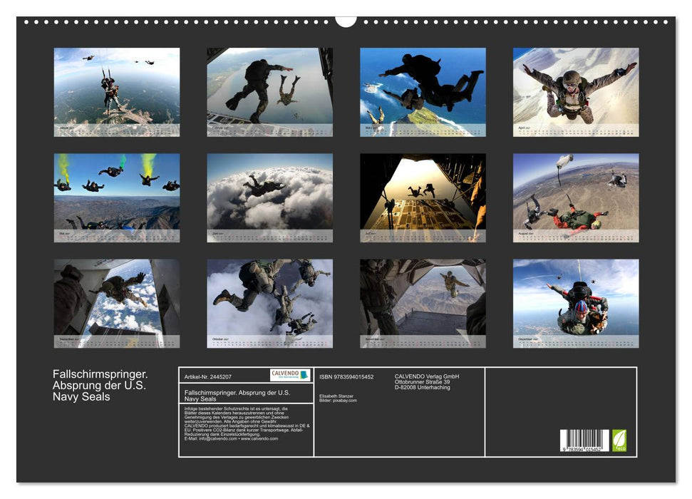 Fallschirmspringer. Absprung der U.S. Navy Seals (CALVENDO Wandkalender 2027)