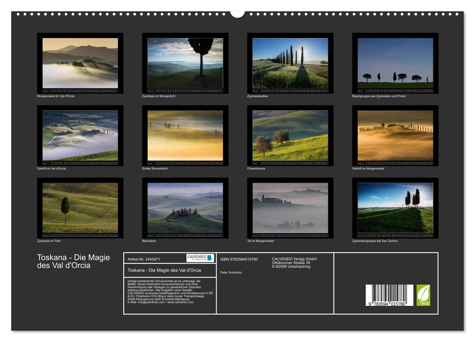 Toskana - Die Magie des Val d'Orcia (CALVENDO Premium Wandkalender 2027)