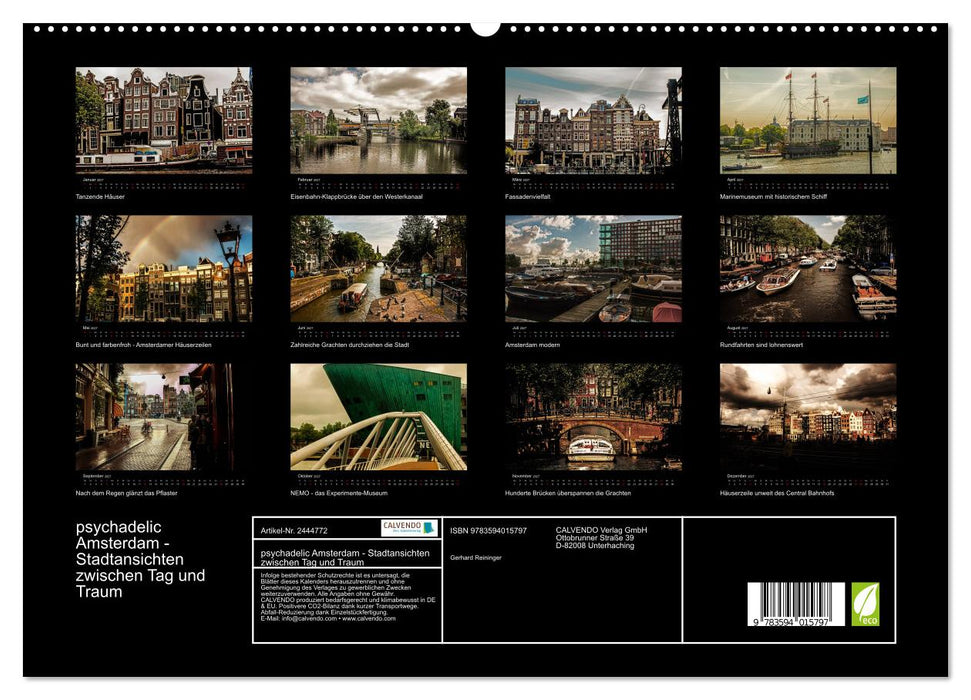 psychadelic Amsterdam - Stadtansichten zwischen Tag und Traum (CALVENDO Premium Wandkalender 2027)