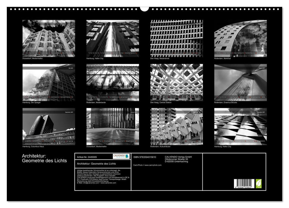 Architektur: Geometrie des Lichts (CALVENDO Wandkalender 2027)