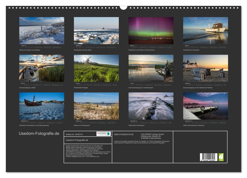 Usedom Fotografie (CALVENDO Wandkalender 2027)
