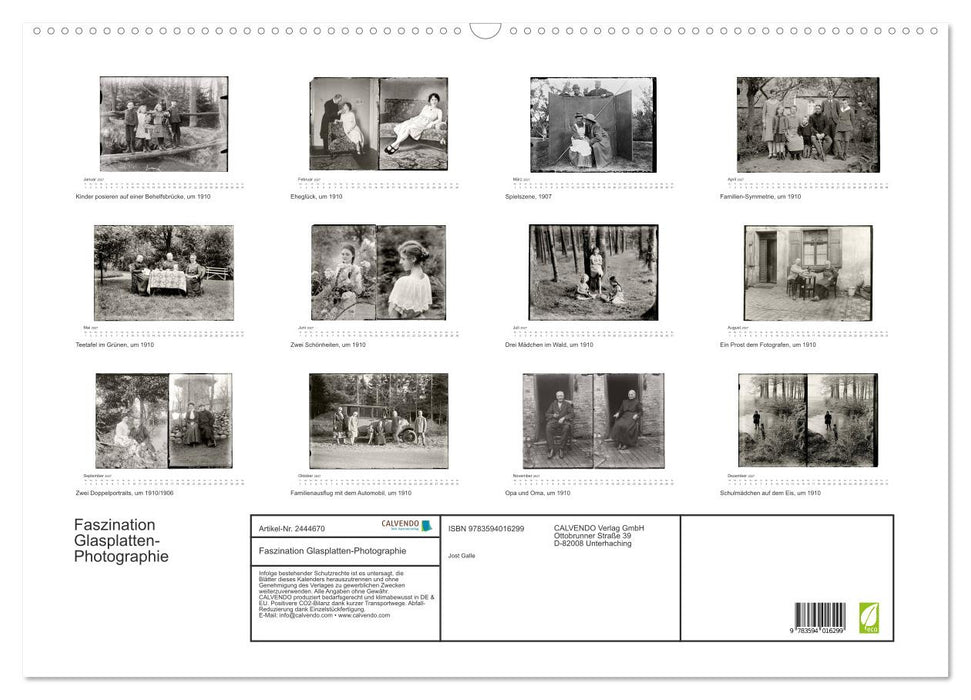 Faszination Glasplatten-Photographie (CALVENDO Wandkalender 2027)