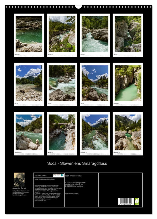 Soca - Sloweniens Smaragdfluss (CALVENDO Wandkalender 2027)