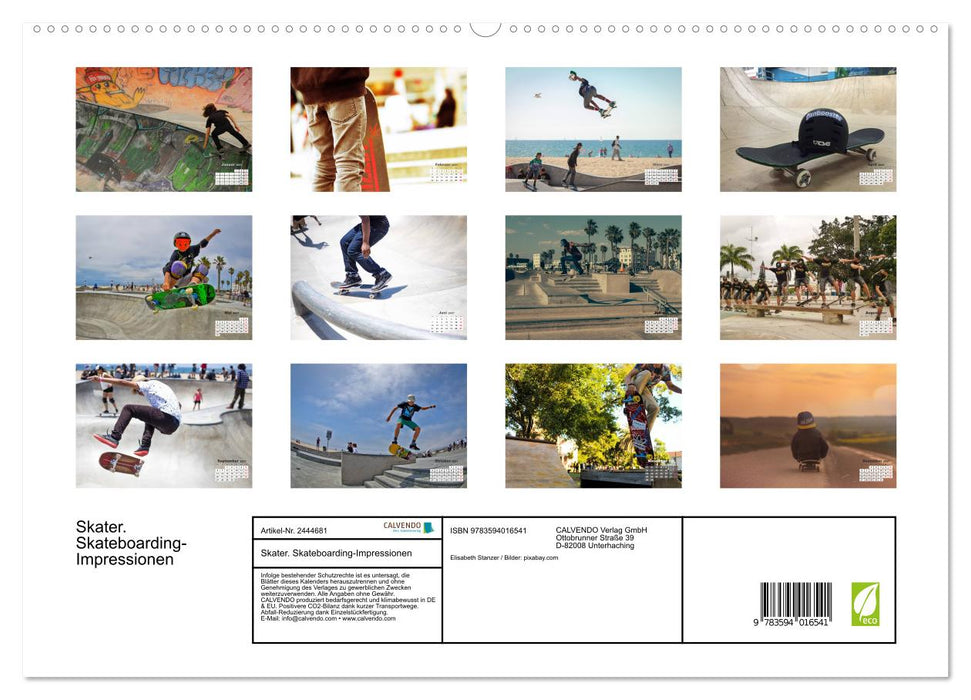 Skater. Skateboarding-Impressionen (CALVENDO Premium Wandkalender 2027)