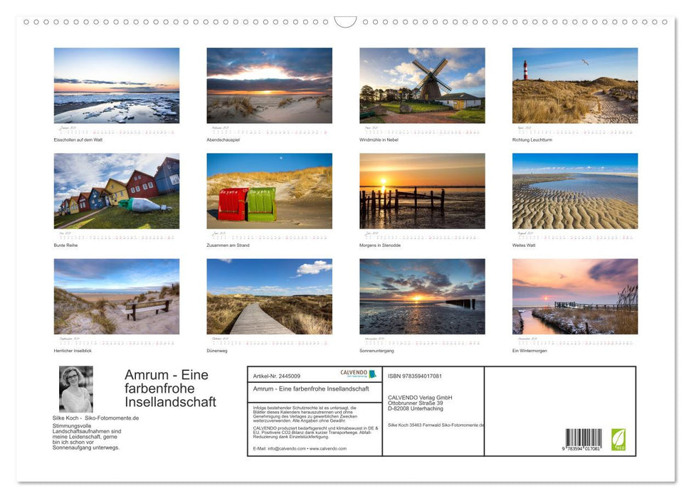 Amrum - Eine farbenfrohe Insellandschaft (CALVENDO Wandkalender 2027)