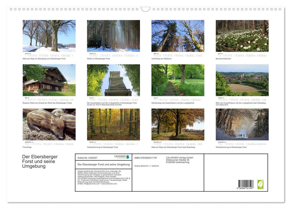 Der Ebersberger Forst und seine Umgebung (CALVENDO Wandkalender 2027)