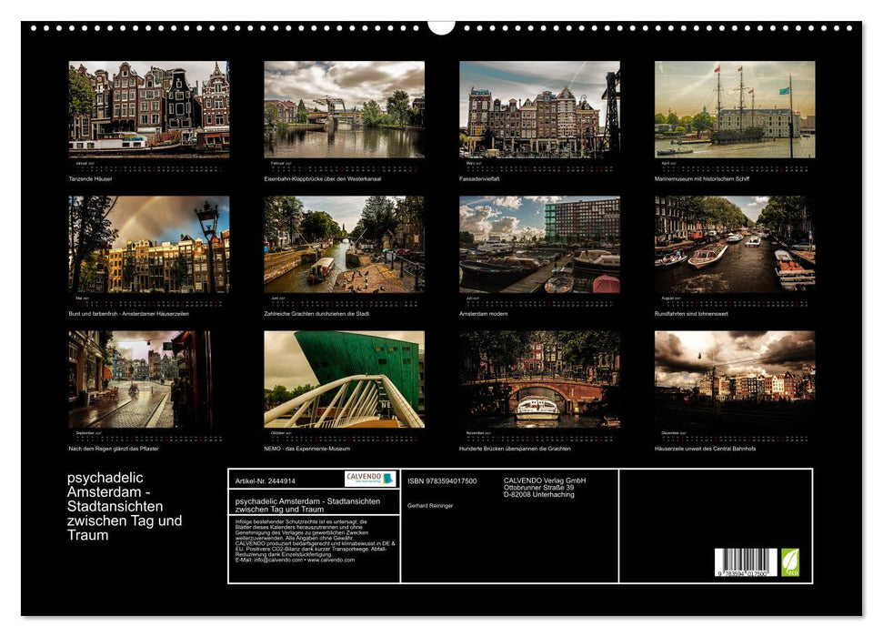 psychadelic Amsterdam - Stadtansichten zwischen Tag und Traum (CALVENDO Wandkalender 2027)