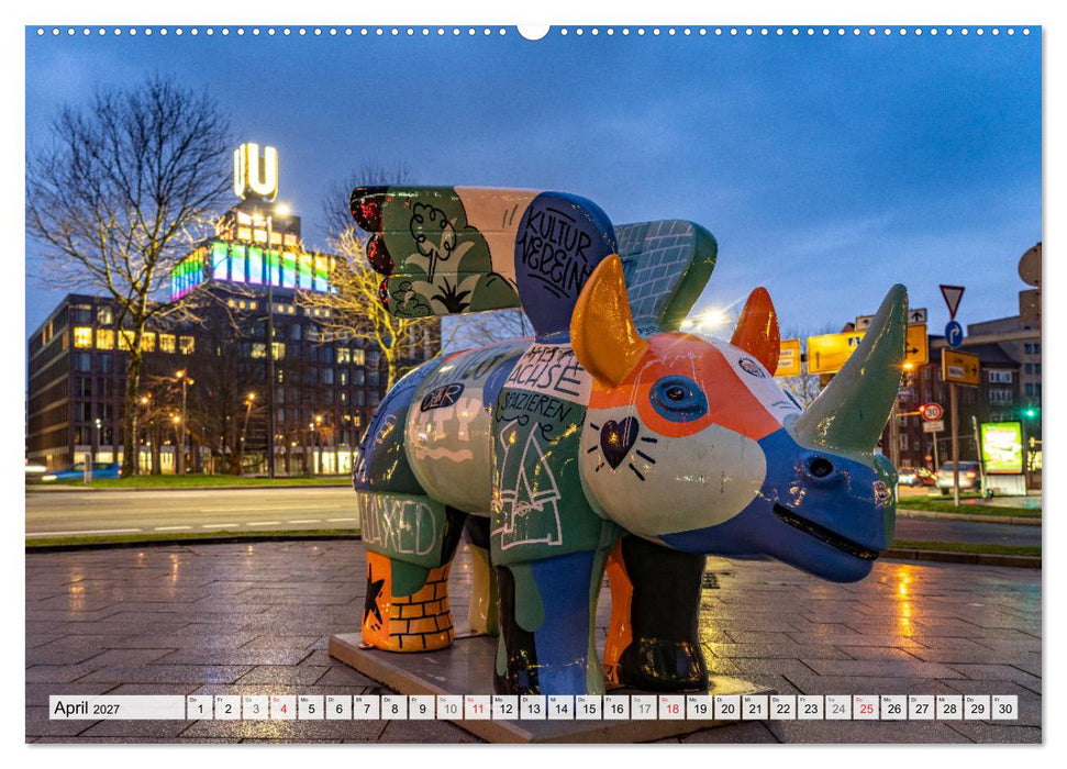 Das Ruhrgebiet bei Nacht (CALVENDO Wandkalender 2027)