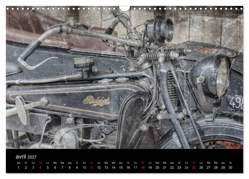 MOTOS VINTAGE (CALVENDO Calendrier mensuel 2027)