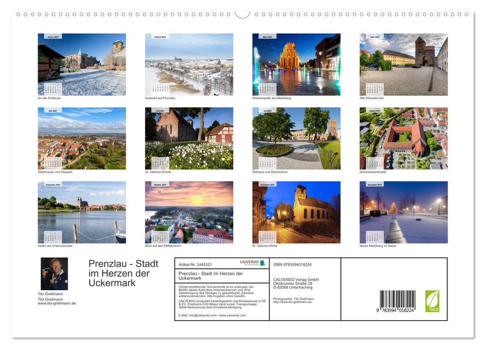 Prenzlau - Stadt im Herzen der Uckermark (CALVENDO Premium Wandkalender 2027)
