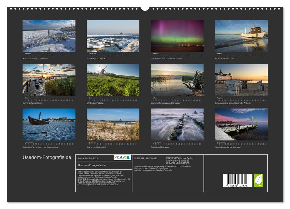 Usedom Fotografie (CALVENDO Premium Wandkalender 2027)