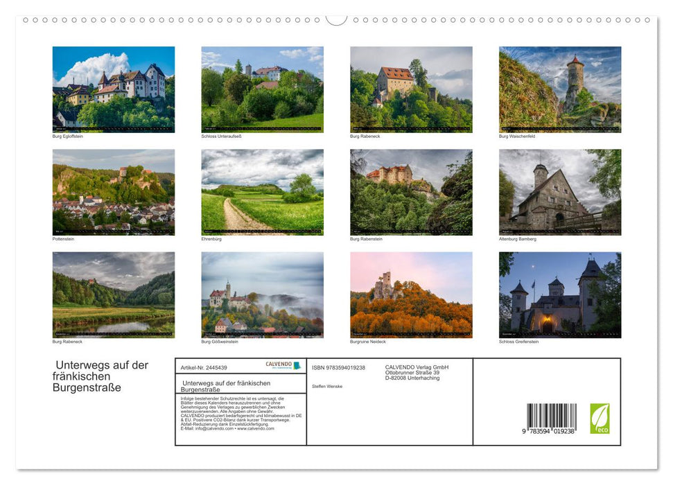 Unterwegs auf der fränkischen Burgenstraße (CALVENDO Premium Wandkalender 2027)