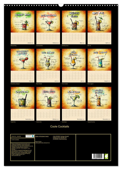 Coole Cocktails (CALVENDO Wandkalender 2027)