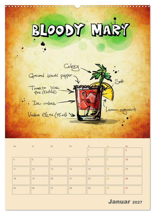 Coole Cocktails (CALVENDO Wandkalender 2027)