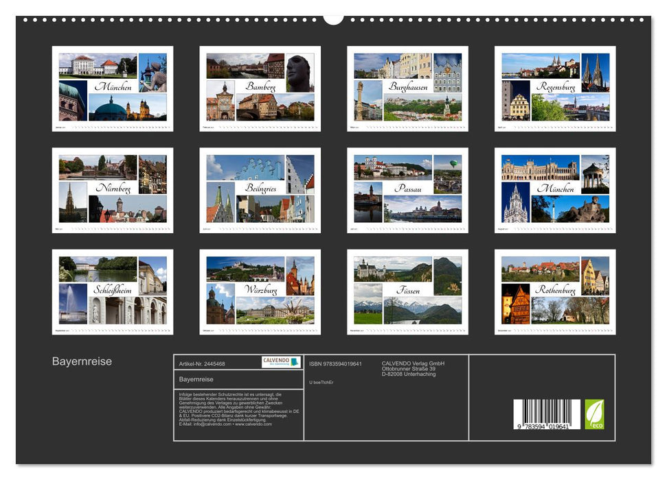 Bayernreise (CALVENDO Premium Wandkalender 2027)