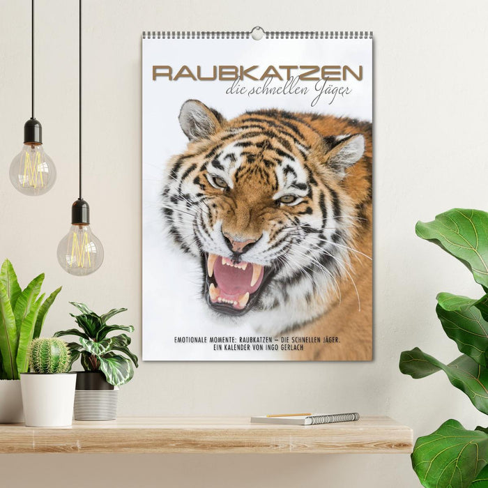 Emotionale Momente: Raubkatzen - die schnellen Jäger. (CALVENDO Wandkalender 2027)