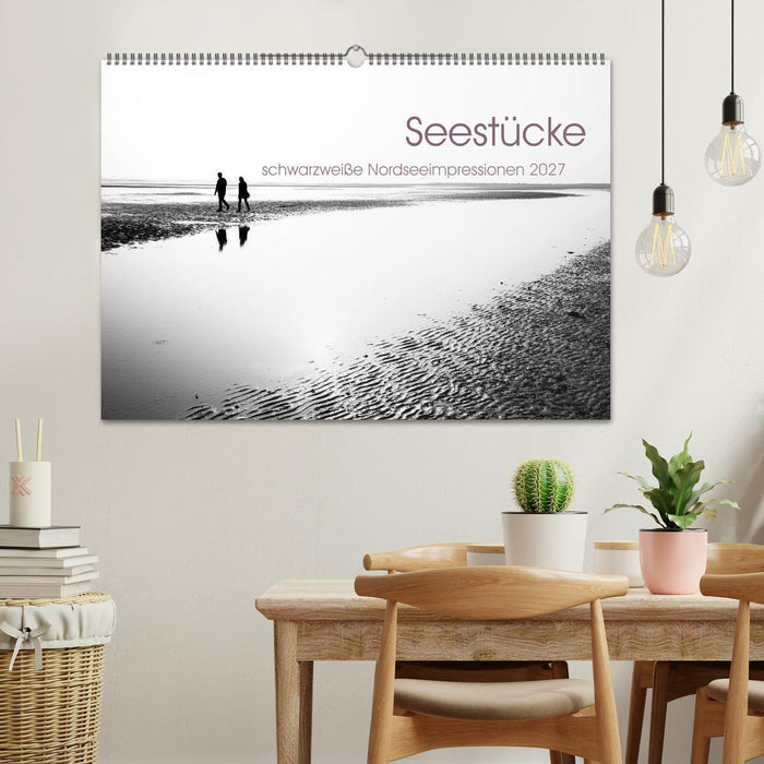 Seestücke. Schwarzweiße Nordseeimpressionen 2027 (CALVENDO Wandkalender 2027)