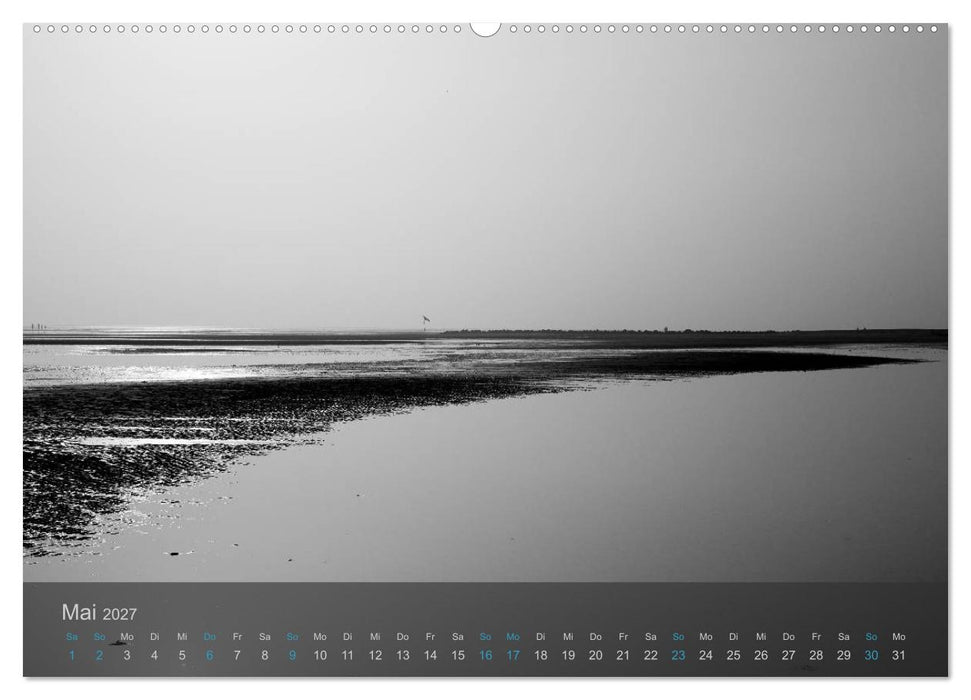 Seestücke. Schwarzweiße Nordseeimpressionen 2027 (CALVENDO Wandkalender 2027)