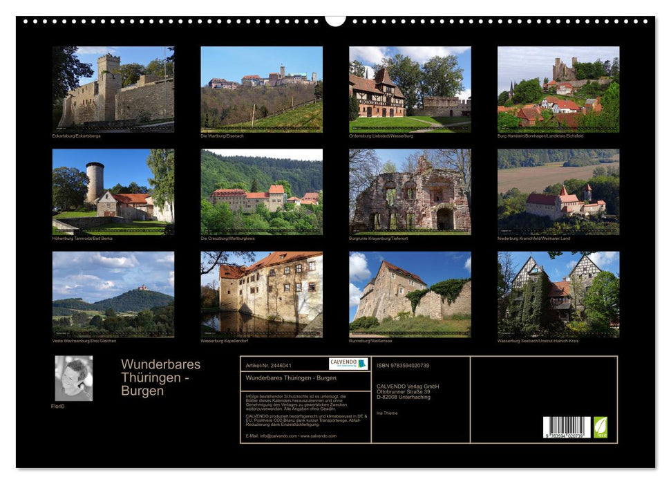 Wunderbares Thüringen - Burgen (CALVENDO Wandkalender 2027)