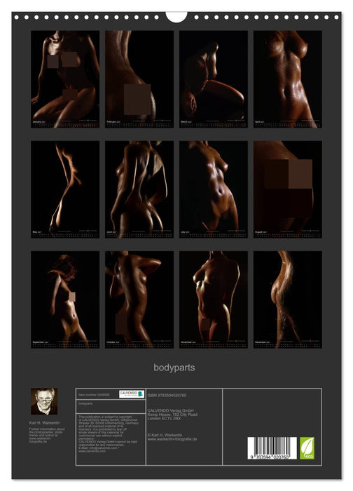 bodyparts (CALVENDO Monthly Calendar 2027)