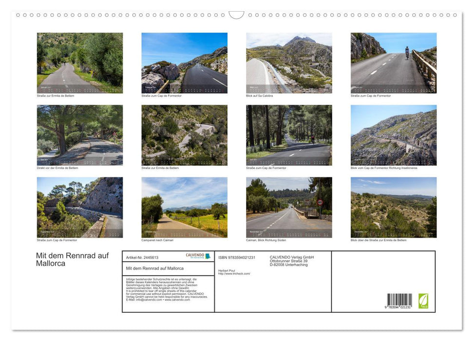 Mit dem Rennrad auf Mallorca (CALVENDO Wandkalender 2027)