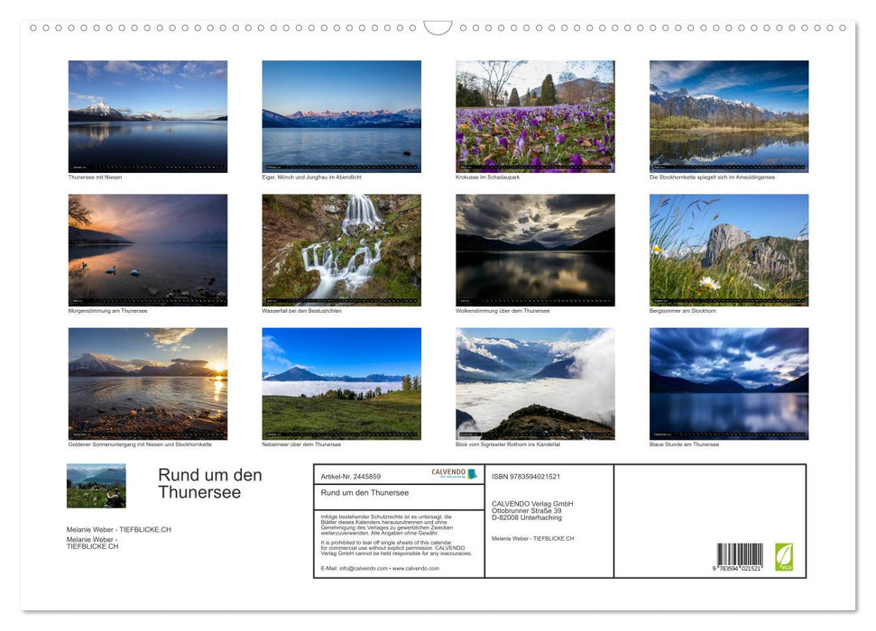 Rund um den Thunersee (CALVENDO Wandkalender 2027)