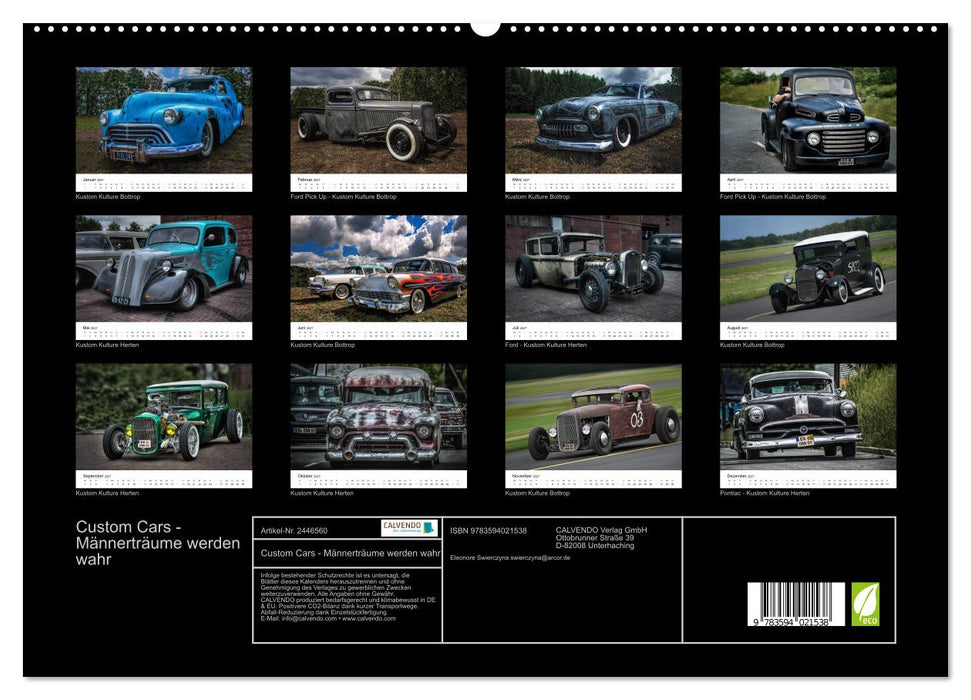 Custom Cars - Männerträume werden wahr (CALVENDO Premium Wandkalender 2027)