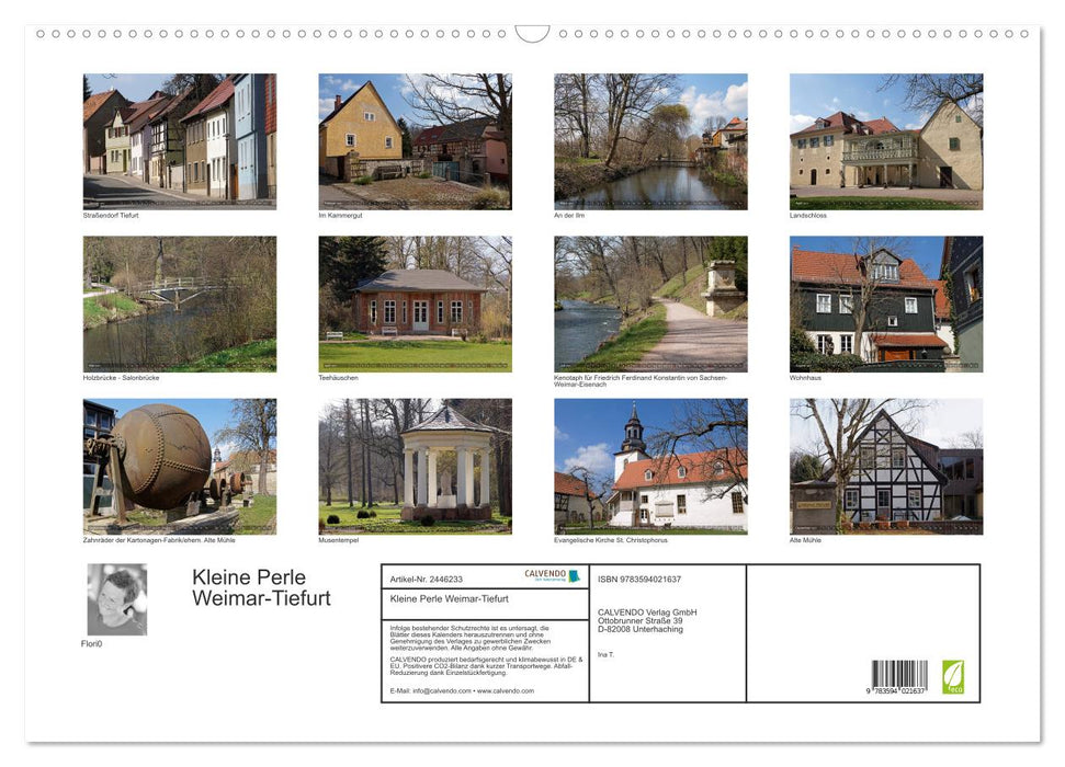Kleine Perle Weimar-Tiefurt (CALVENDO Wandkalender 2027)