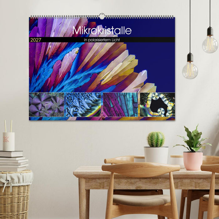 Mikrokristalle in polarisiertem Licht (CALVENDO Wandkalender 2027)