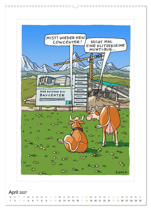 Betongold lacht - Cartoons (CALVENDO Premium Wandkalender 2027)