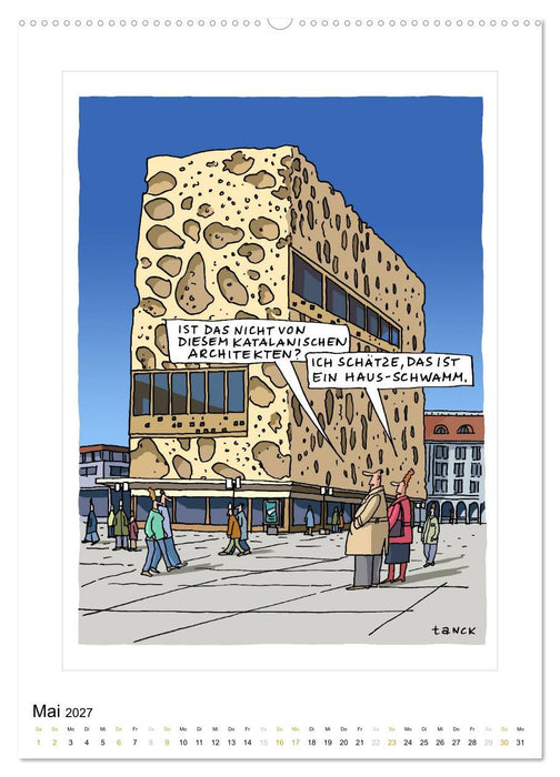 Betongold lacht - Cartoons (CALVENDO Premium Wandkalender 2027)