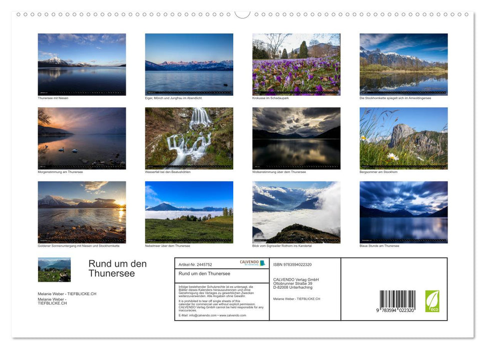 Rund um den Thunersee (CALVENDO Premium Wandkalender 2027)