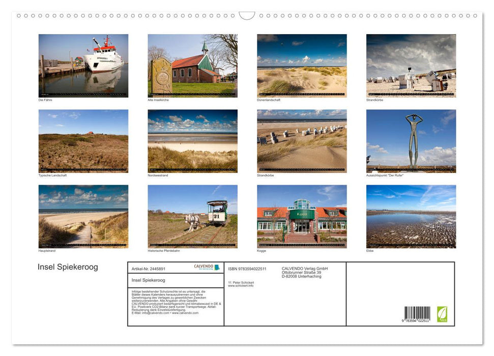 Insel Spiekeroog (CALVENDO Wandkalender 2027)