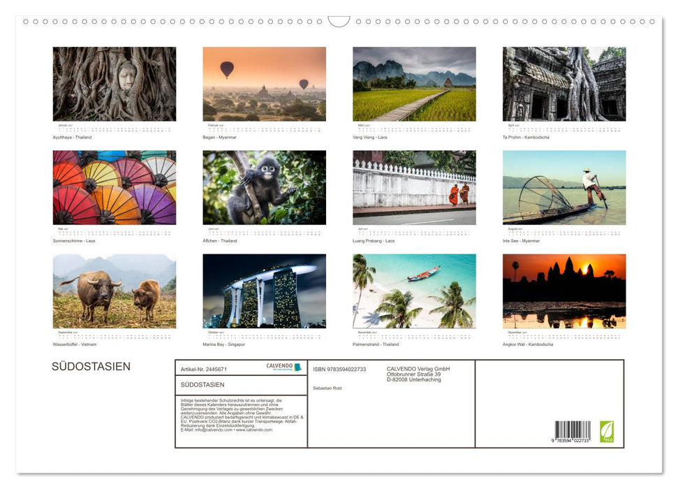 SÜDOSTASIEN (CALVENDO Wandkalender 2027)