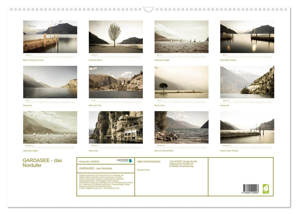 GARDASEE - das Nordufer (CALVENDO Wandkalender 2027)