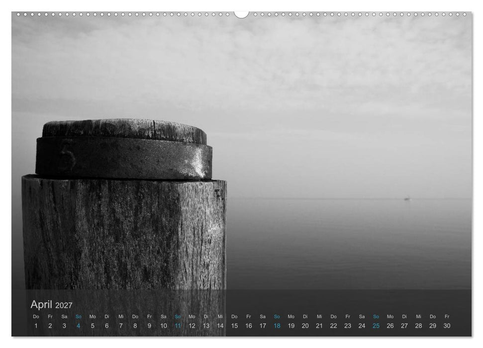Seestücke. Schwarzweiße Nordseeimpressionen 2027 (CALVENDO Premium Wandkalender 2027)