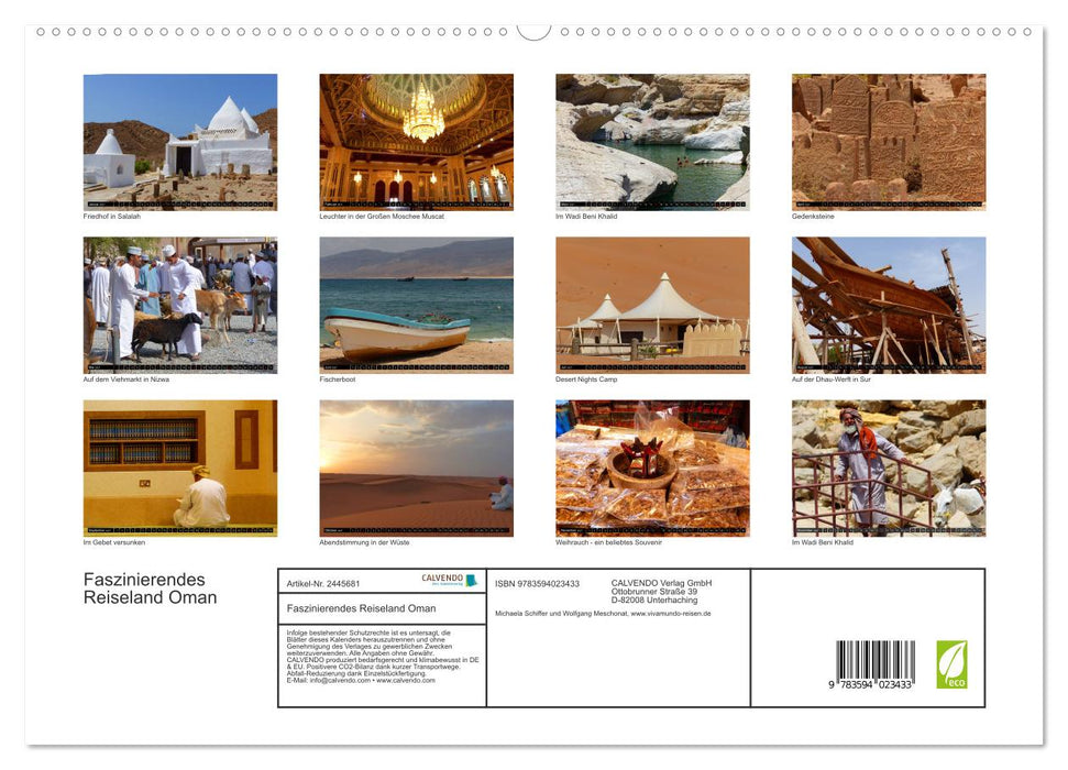 Faszinierendes Reiseland Oman (CALVENDO Premium Wandkalender 2027)