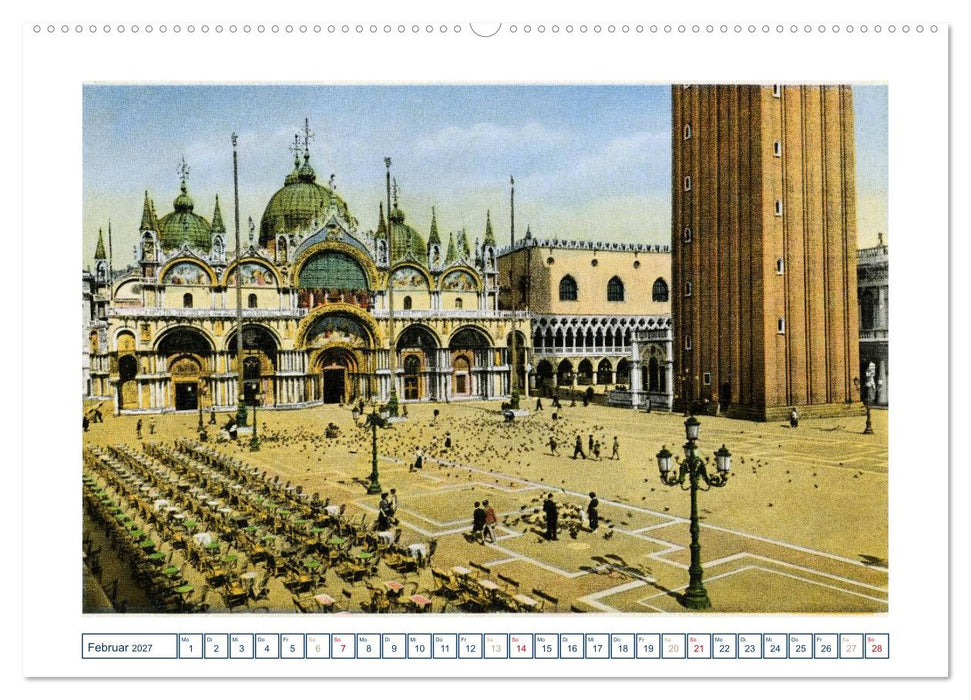Erinnerungen an das alte Venedig: Historische Stiche von der Lagunenstadt (CALVENDO Premium Wandkalender 2027)