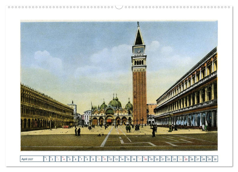 Erinnerungen an das alte Venedig: Historische Stiche von der Lagunenstadt (CALVENDO Premium Wandkalender 2027)