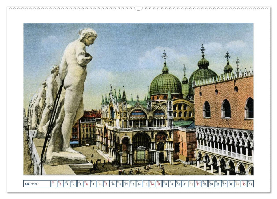 Erinnerungen an das alte Venedig: Historische Stiche von der Lagunenstadt (CALVENDO Premium Wandkalender 2027)