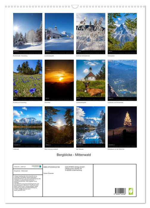 Bergblicke - Mittenwald (CALVENDO Wandkalender 2027)